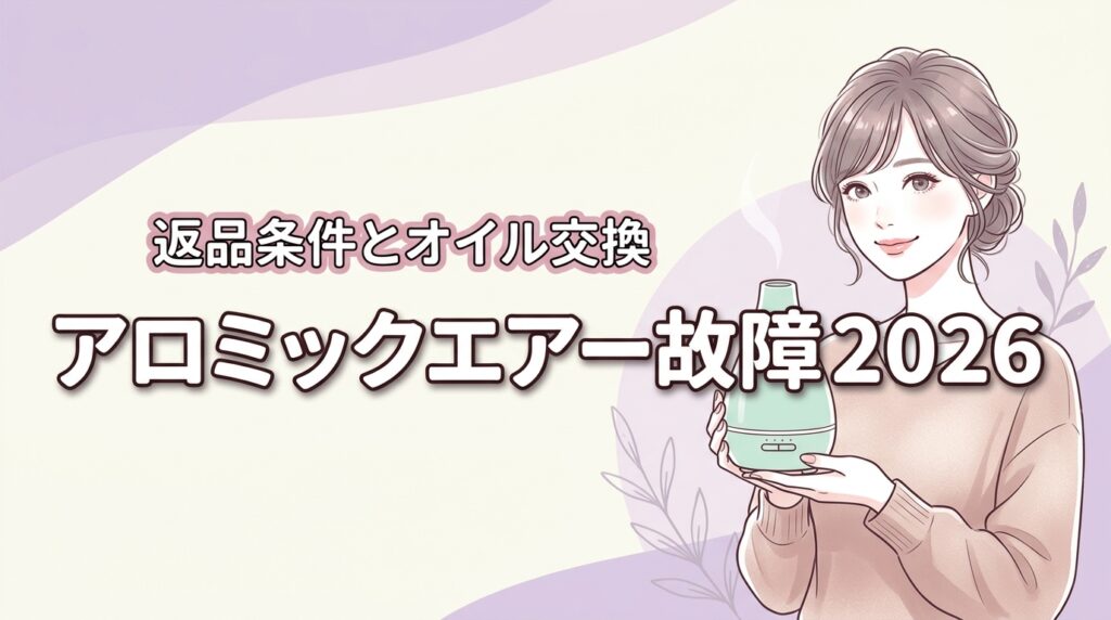 アロミックエアーの故障を疑う前の3項目！返品条件とオイル交換手順