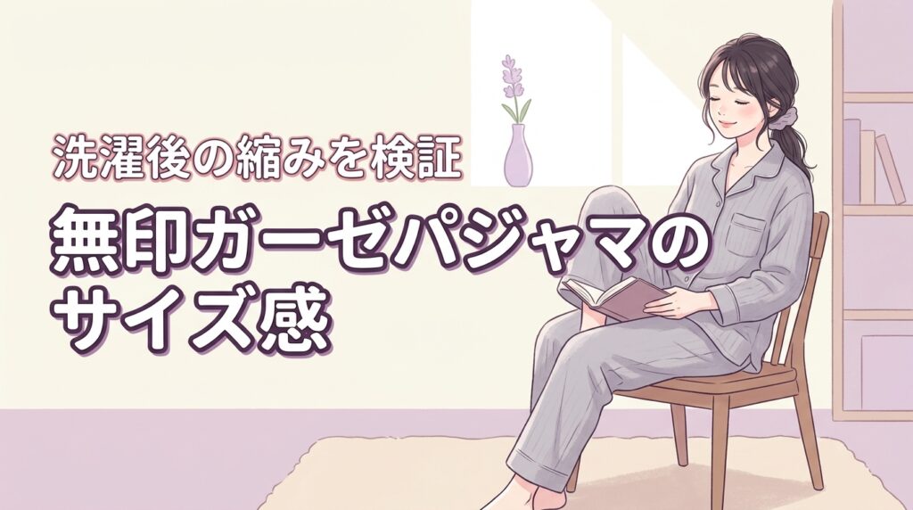 無印ガーゼパジャマのサイズ感を徹底分析｜洗濯でどれくらい縮む？